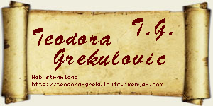 Teodora Grekulović vizit kartica